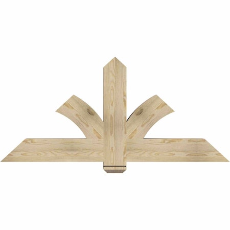 Ekena Millwork Redmond Rough Sawn Timber Gable Bracket, Douglas Fir, 60"W x 27"H x 6"D x 6"F, 11/12 Pitch GBW060X27X0606RED00RDF